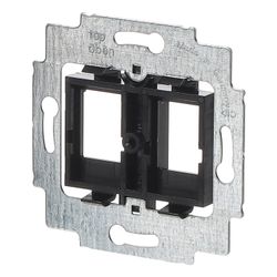 Busch Jäger UP Tragring schwarz Sockel 1814 für 2 Modular Jack Einsätze CAT5... BJ-2CKA001753A8063 4011395743904 (Abb. 1)
