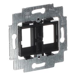 Busch Jäger UP Tragring schwarz Sockel 1814 für 2 Modular Jack Einsätze CAT5... BJ-2CKA001753A8063 4011395743904 (Abb. 1)