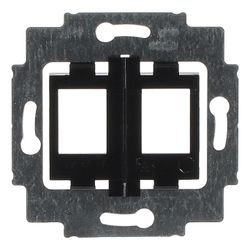Busch Jäger UP Tragring schwarz Sockel 1814 für 2 Modular Jack Einsätze CAT5... BJ-2CKA001753A8063 4011395743904 (Abb. 1)