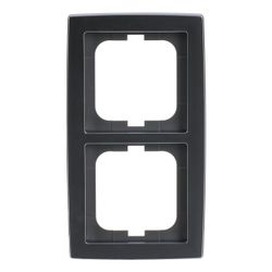 Busch Jäger Abdeckrahmen 2-fach chrom matt 1722-80 für senkrechte und waagerechte M... BJ-2CKA001754A4105 4011395994849 (Abb. 1)
