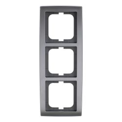 Busch Jäger Abdeckrahmen 3-fach chrom matt 1723-80 für senkrechte und waagerechte M... BJ-2CKA001754A4106 4011395994863 (Abb. 1)