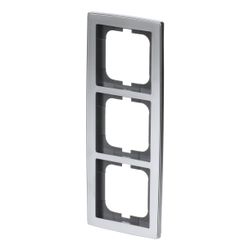Busch Jäger Abdeckrahmen 3-fach chrom matt 1723-80 für senkrechte und waagerechte M... BJ-2CKA001754A4106 4011395994863 (Abb. 1)