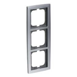Busch Jäger Abdeckrahmen 3-fach chrom matt 1723-80 für senkrechte und waagerechte M... BJ-2CKA001754A4106 4011395994863 (Abb. 1)