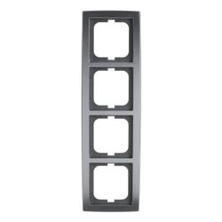 Busch Jäger Abdeckrahmen 4-fach chrom matt 1724-80 für senkrechte und waagerechte M... BJ-2CKA001754A4107 4011395994887 (Abb. 1)