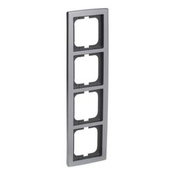 Busch Jäger Abdeckrahmen 4-fach chrom matt 1724-80 für senkrechte und waagerechte M... BJ-2CKA001754A4107 4011395994887 (Abb. 1)