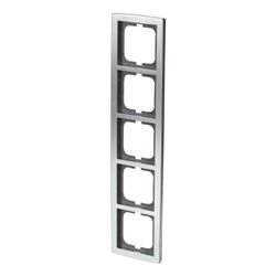 Busch Jäger Abdeckrahmen 5-fach chrom matt 1725-80 für senkrechte und waagerechte M... BJ-2CKA001754A4108 4011395994924 (Abb. 1)