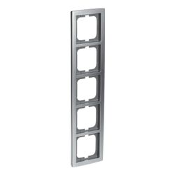 Busch Jäger Abdeckrahmen 5-fach chrom matt 1725-80 für senkrechte und waagerechte M... BJ-2CKA001754A4108 4011395994924 (Abb. 1)