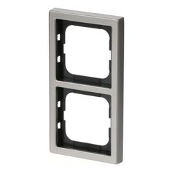 Busch Jäger pur edelstahl Rahmen 1722-866K 2fach Edelstahl... BJ-2CKA001754A4318 4011395088340 (Abb. 1)