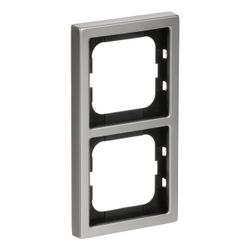 Busch Jäger pur edelstahl Rahmen 1722-866K 2fach Edelstahl... BJ-2CKA001754A4318 4011395088340 (Abb. 1)