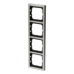 Busch Jäger pur edelstahl Rahmen 1724-866K 4fach Edelstahl... BJ-2CKA001754A4320 4011395088395 (Abb. 1)