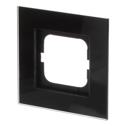 Busch Jäger carat Rahmen 1721-825 1fach Glas schwarz... BJ-2CKA001754A4322 4011395088913 (Abb. 1)