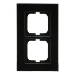 Busch Jäger carat Rahmen 1722-825 2fach Glas schwarz... BJ-2CKA001754A4323 4011395088920 (Abb. 1)