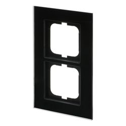 Busch Jäger carat Rahmen 1722-825 2fach Glas schwarz... BJ-2CKA001754A4323 4011395088920 (Abb. 1)