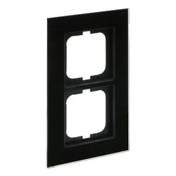 Busch Jäger carat Rahmen 1722-825 2fach Glas schwarz... BJ-2CKA001754A4323 4011395088920 (Abb. 1)