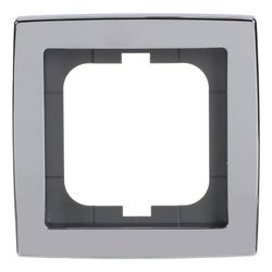 Busch Jäger Abdeckrahmen 1-fach chrom glanz 1721-80G für senkrechte und waagerechte... BJ-2CKA001754A4326 4011395113059 (Abb. 1)