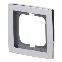Busch Jäger Abdeckrahmen 1-fach chrom glanz 1721-80G für senkrechte und waagerechte... BJ-2CKA001754A4326 4011395113059 (Abb. 1)
