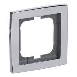 Busch Jäger Abdeckrahmen 1-fach chrom glanz 1721-80G für senkrechte und waagerechte... BJ-2CKA001754A4326 4011395113059 (Abb. 1)