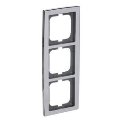 Busch Jäger Abdeckrahmen 3-fach chrom glanz 1723-80G für senkrechte und waagerechte... BJ-2CKA001754A4328 4011395113073 (Abb. 1)