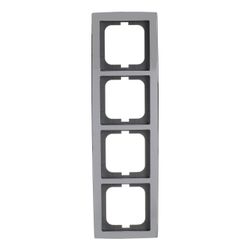 Busch Jäger Abdeckrahmen 4-fach chrom glanz 1724-80G für senkrechte und waagerechte... BJ-2CKA001754A4329 4011395113080 (Abb. 1)