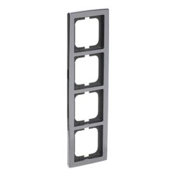 Busch Jäger Abdeckrahmen 4-fach chrom glanz 1724-80G für senkrechte und waagerechte... BJ-2CKA001754A4329 4011395113080 (Abb. 1)