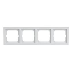 Busch Jäger future linear Abdeckrahmen 1734-184 NSK 4fach davos/studioweiß mit Sich... BJ-2CKA001754A4370 4011395124369 (Abb. 1)