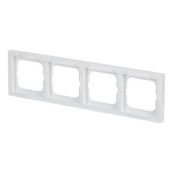 Busch Jäger future linear Abdeckrahmen 1734-184 NSK 4fach davos/studioweiß mit Sich... BJ-2CKA001754A4370 4011395124369 (Abb. 1)