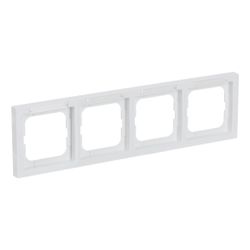 Busch Jäger future linear Abdeckrahmen 1734-184 NSK 4fach davos/studioweiß mit Sich... BJ-2CKA001754A4370 4011395124369 (Abb. 1)