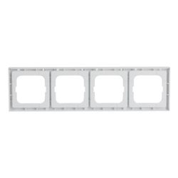Busch Jäger future linear Abdeckrahmen 1734-184 NSK 4fach davos/studioweiß mit Sich... BJ-2CKA001754A4370 4011395124369 (Abb. 1)