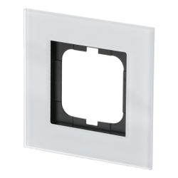 Busch Jäger carat Rahmen 1-fach 1721-811 weißglas... BJ-2CKA001754A4442 4011395157015 (Abb. 1)