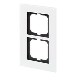 Busch Jäger carat Rahmen 2-fach 1722-811 weißglas... BJ-2CKA001754A4443 4011395157022 (Abb. 1)