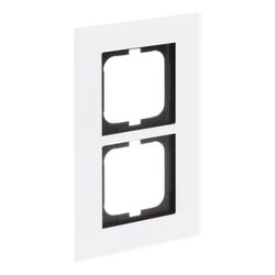 Busch Jäger carat Rahmen 2-fach 1722-811 weißglas... BJ-2CKA001754A4443 4011395157022 (Abb. 1)
