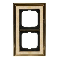 Busch Jäger Abdeckrahmen 1722-836 2-fach elfenbeinweiß poliert... BJ-2CKA001754A4644 4011395218952 (Abb. 1)
