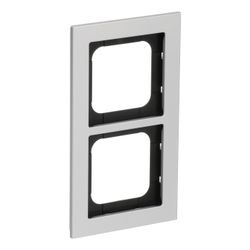 Busch Jäger Abdeckrahmen titan 1722-276 Busch-axcent 2-fach... BJ-2CKA001754A4694 4011395259016 (Abb. 1)