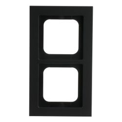 Busch Jäger Abdeckrahmen schwarz matt 1722-275 Busch-axcent Rahmen 2fach... BJ-2CKA001754A4704 4011395259122 (Abb. 1)