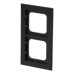 Busch Jäger Abdeckrahmen schwarz matt 1722-275 Busch-axcent Rahmen 2fach... BJ-2CKA001754A4704 4011395259122 (Abb. 1)