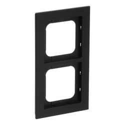 Busch Jäger Abdeckrahmen schwarz matt 1722-275 Busch-axcent Rahmen 2fach... BJ-2CKA001754A4704 4011395259122 (Abb. 1)