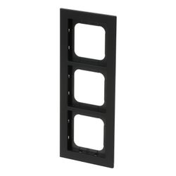 Busch Jäger Abdeckrahmen schwarz matt 1723-275 3-fach Busch-axcent pur... BJ-2CKA001754A4705 4011395259139 (Abb. 1)