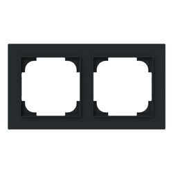 Busch Jäger Abdeckrahmen 2-fach schwarz 1722-45M matt Busch-art linear... BJ-2CKA001754A4848 4011395321072 (Abb. 1)
