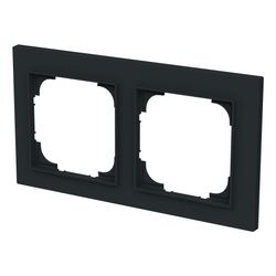Busch Jäger Abdeckrahmen 2-fach schwarz 1722-45M matt Busch-art linear... BJ-2CKA001754A4848 4011395321072 (Abb. 1)