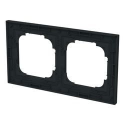 Busch Jäger Abdeckrahmen 2-fach schwarz 1722-45M matt Busch-art linear... BJ-2CKA001754A4848 4011395321072 (Abb. 1)