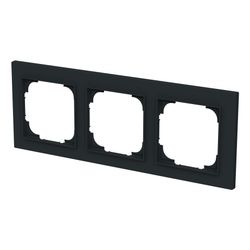 Busch Jäger Abdeckrahmen 3-fach schwarz 1723-45M matt... BJ-2CKA001754A4856 4011395321157 (Abb. 1)