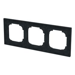 Busch Jäger Abdeckrahmen 3-fach schwarz 1723-45M matt... BJ-2CKA001754A4856 4011395321157 (Abb. 1)