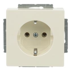 Busch Jäger Schuko Kombi 20EUC-82 savanne/ews solo future Steckdosen-Einsatz 250V 1... BJ-2CKA002011A3721 4011395995242 (Abb. 1)