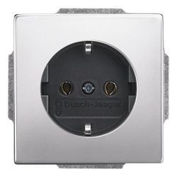 Busch Jäger pur edelstahl Schuko Kombi 20EUC-866 Edelstahl... BJ-2CKA002011A3850 4011395086889 (Abb. 1)