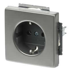 Busch Jäger pur edelstahl Schuko Kombi 20EUC-866 Edelstahl... BJ-2CKA002011A3850 4011395086889 (Abb. 1)