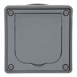 Busch Jäger UPWG Aluminium Schuko 20 EFDB2 Steckdose für Wandeinbau mit 2 Einführun... BJ-2CKA002011A3871 4011395107614 (Abb. 1)