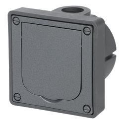 Busch Jäger UPWG Aluminium Schuko 20 EFDB2 Steckdose für Wandeinbau mit 2 Einführun... BJ-2CKA002011A3871 4011395107614 (Abb. 1)