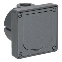 Busch Jäger UPWG Aluminium Schuko 20 EFDB2 Steckdose für Wandeinbau mit 2 Einführun... BJ-2CKA002011A3871 4011395107614 (Abb. 1)