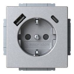 Busch Jäger SCHUKO USB-A+C 20 EUCB2USBAC-83 Steckdose... BJ-2CKA002011A6304 4011395329313 (Abb. 1)