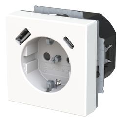 Busch Jäger SCHUKO USB-A+C 20 EUCB2USBAC-84 Steckdose mit 1x USB-A und 1x USB-C... BJ-2CKA002011A6306 4011395329337 (Abb. 1)